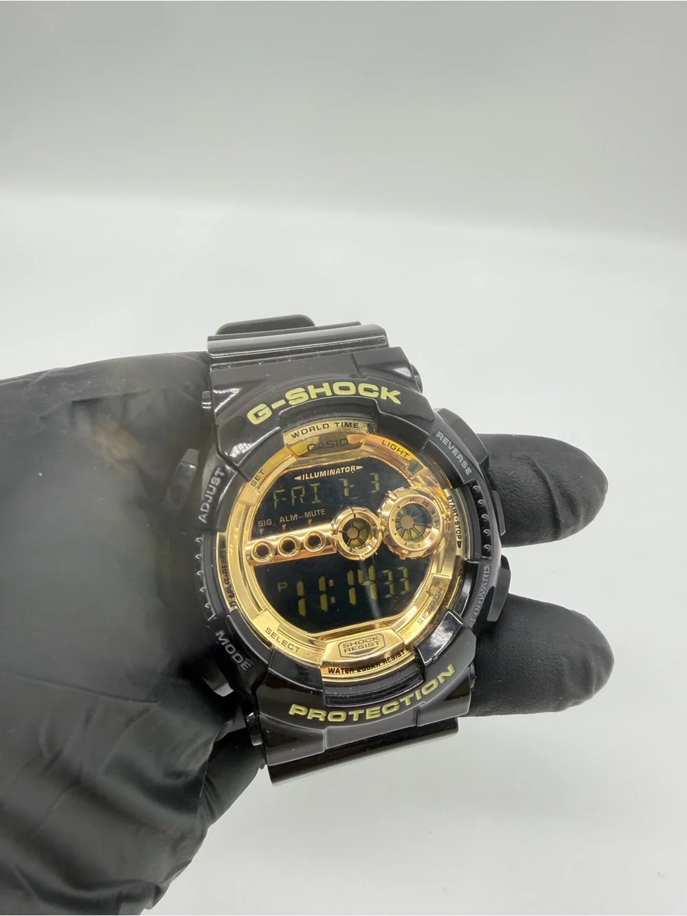 Casio G-Shock GD-100GB-1 Black Gold Series Digital Watch 3263 200M Working